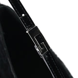 Gucci 1997 Black GG Velvet Shoulder Bag