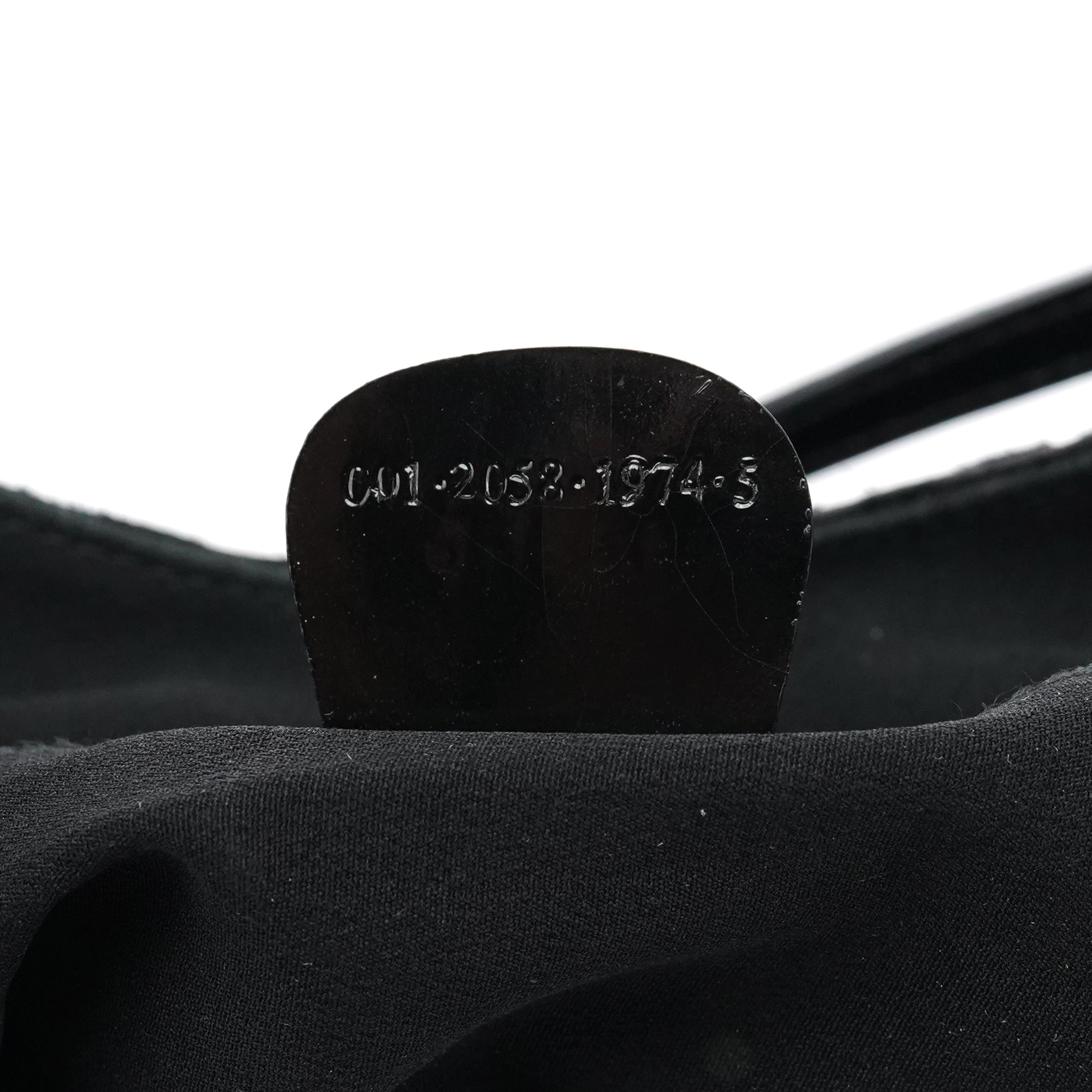 Gucci 1997 Black GG Velvet Shoulder Bag