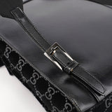 Gucci 1997 Black Jackie Suede GG Backpack