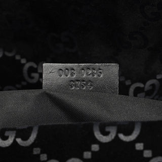 Gucci 1997 Black Jackie Suede GG Backpack