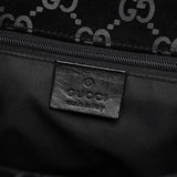 Gucci 1997 Black Jackie Suede GG Backpack