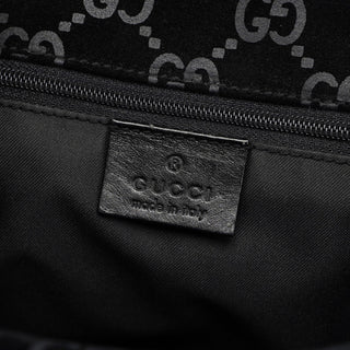 Gucci 1997 Black Jackie Suede GG Backpack