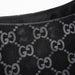 Gucci 1997 Black Suede GG Hobo Shoulder Bag