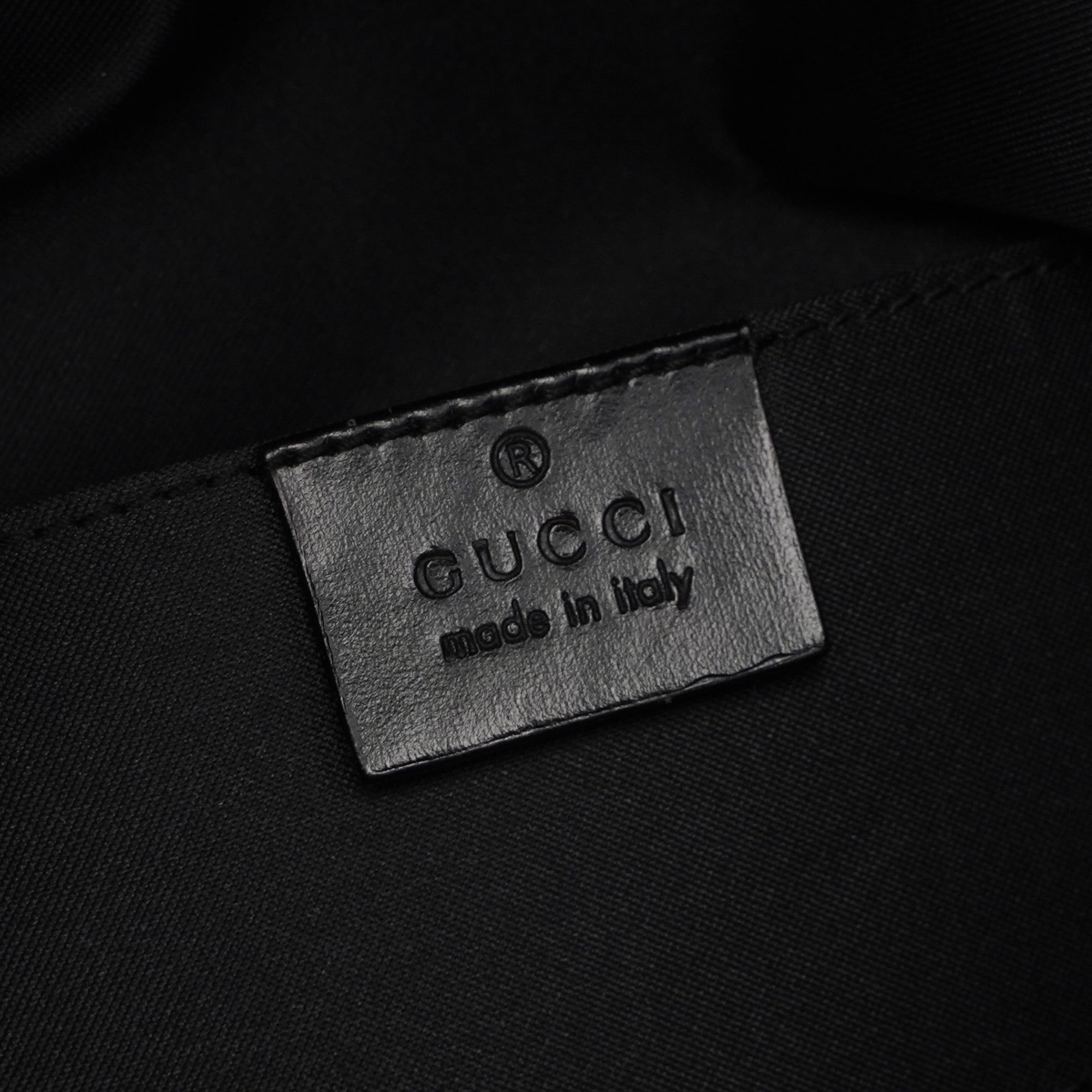 Gucci 1997 Black Suede GG Hobo Shoulder Bag