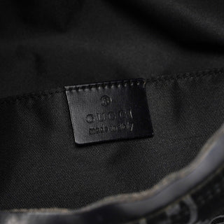 Gucci 1997 Black Suede GG Hobo Shoulder Bag