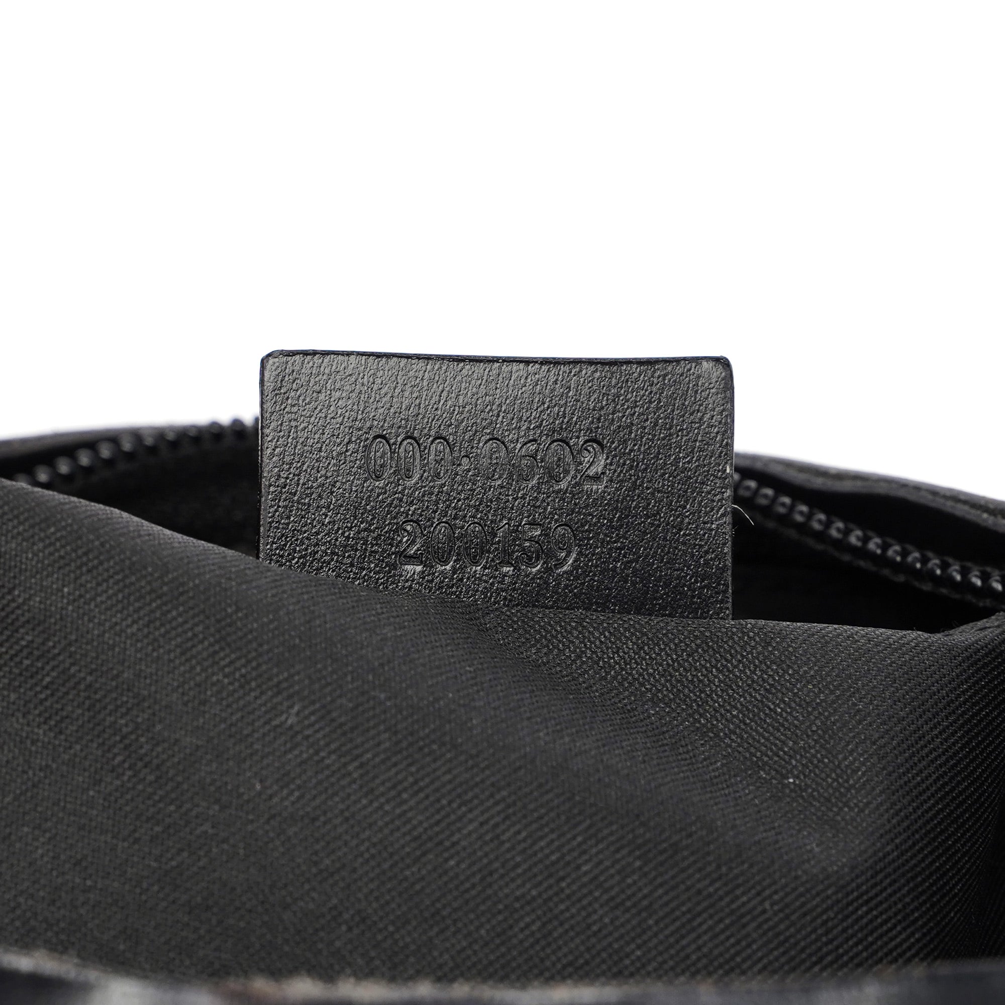 Gucci 1997 Black Suede GG Hobo Shoulder Bag