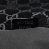 Gucci 1997 Black Suede GG Shoulder Bag