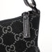 Gucci 1997 Black Suede GG Shoulder Bag