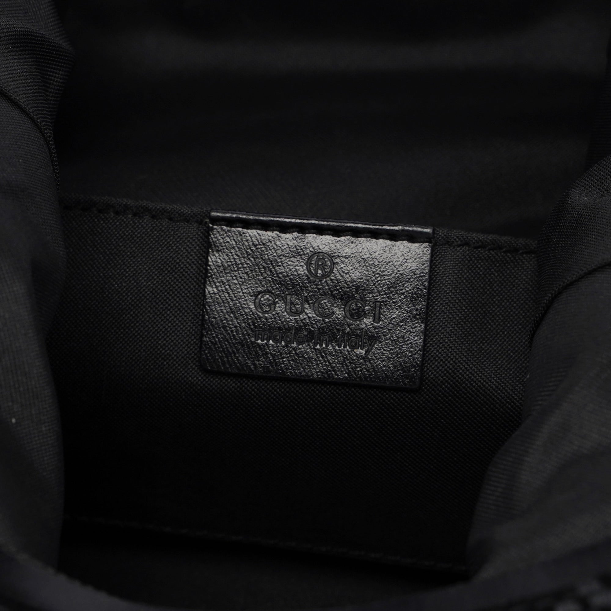 Gucci 1997 Black Suede GG Shoulder Bag