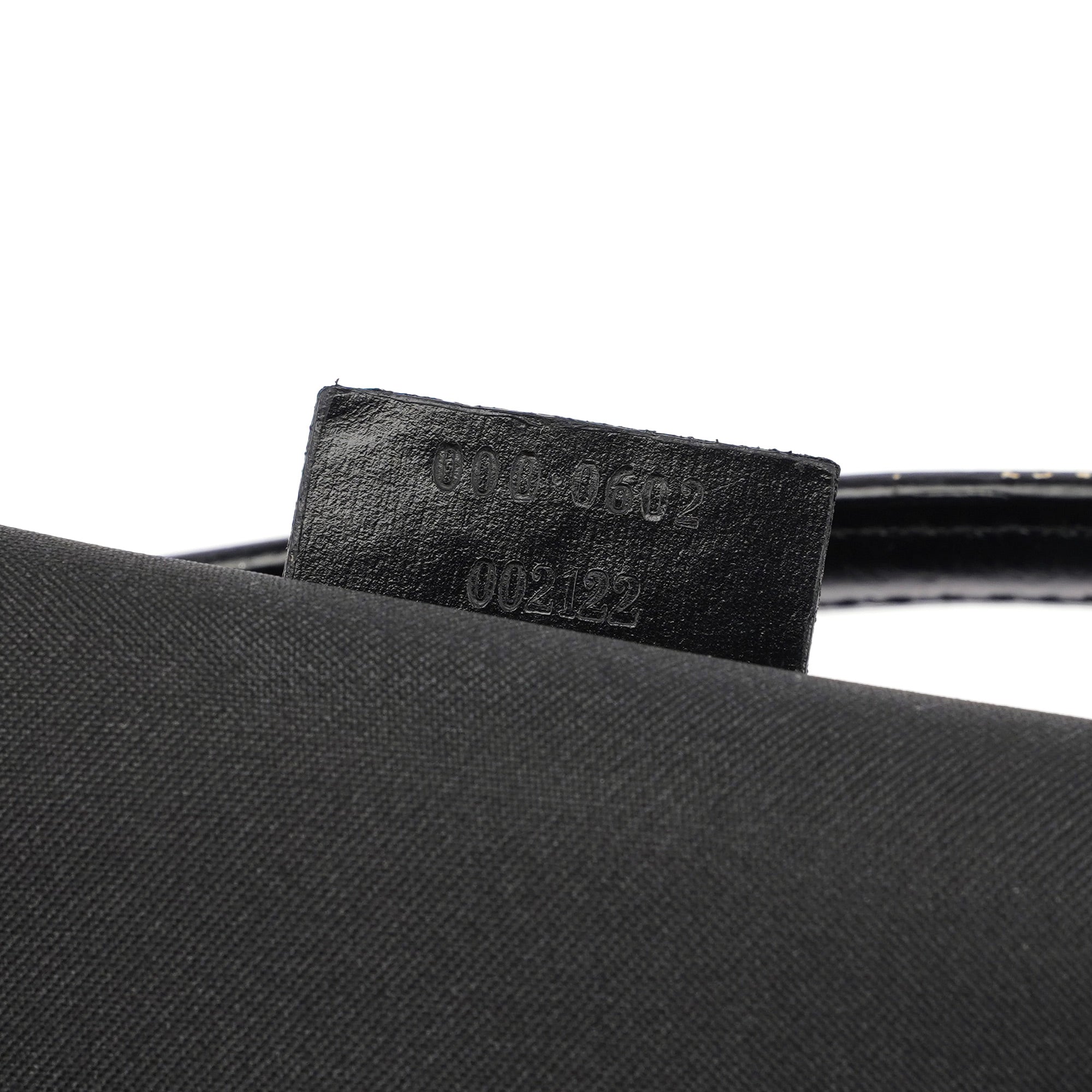 Gucci 1997 Black Suede GG Shoulder Bag