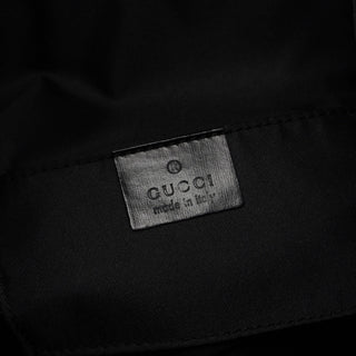 Gucci 1997 Black Suede GG Shoulder Bag