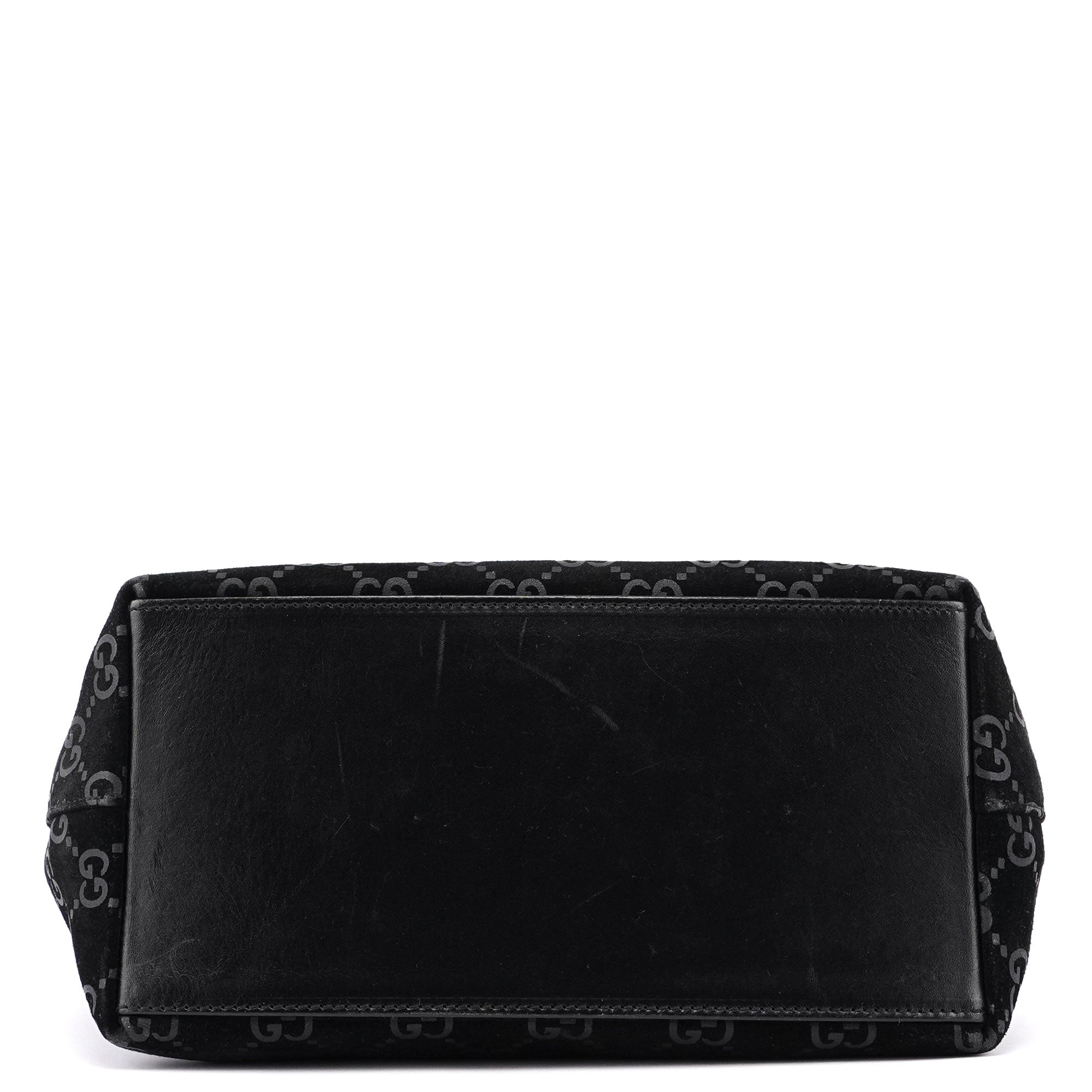 Gucci 1997 Sac porté épaule GG en daim noir
