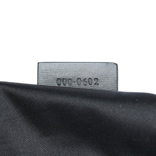 Gucci 1997 Black Suede GG Shoulder Bag