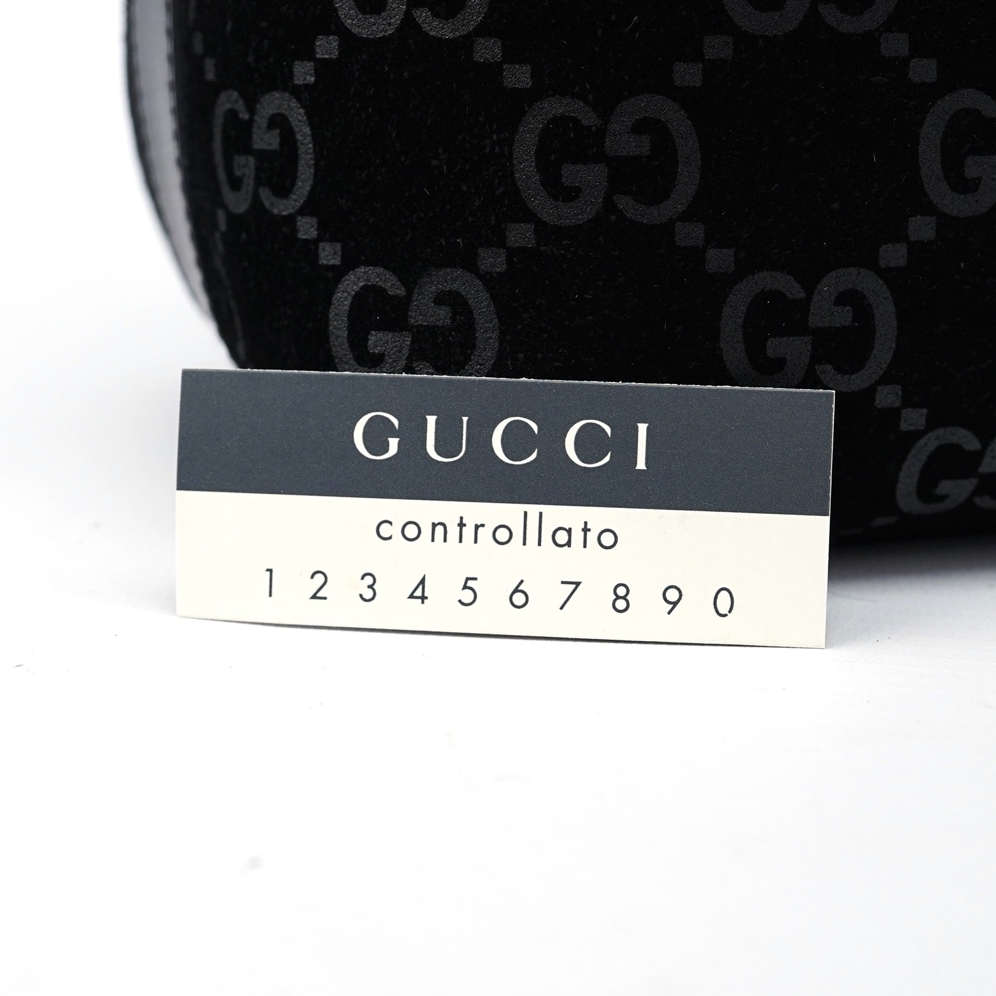 Gucci 1997 Black Suede GG Shoulder Bag