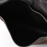 Gucci 1997 Brown GG Suede Horsebit Shoulder Bag