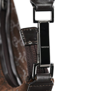 Gucci 1997 Brown GG Suede Shoulder Bag