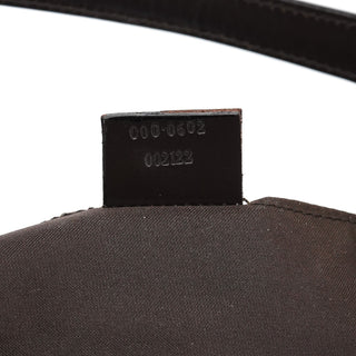 Gucci 1997 Brown GG Suede Shoulder Bag