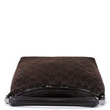 Gucci 1997 Brown Suede GG Shoulder Bag