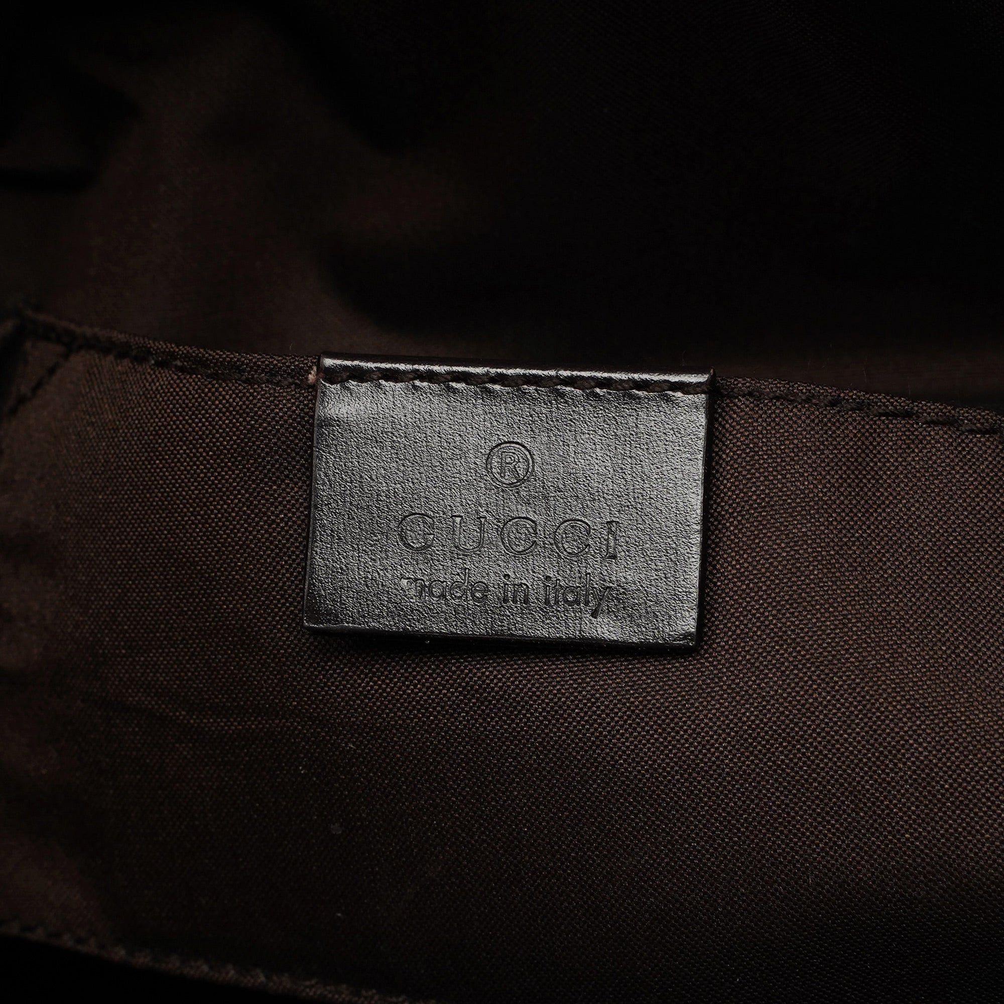 Gucci 1997 Brown Suede GG Shoulder Bag