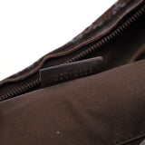 Gucci 1997 Brown Suede GG Shoulder Bag