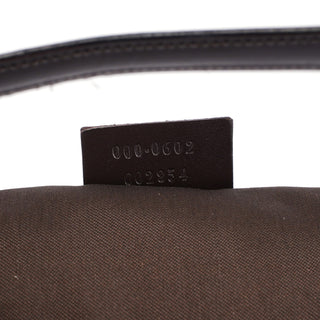 Gucci 1997 Brown Suede GG Shoulder Bag