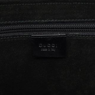 Gucci 1997 GG Suede Metal Handle Tote Bag