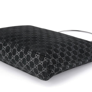 Gucci 1997 GG Suede Metal Handle Tote Bag