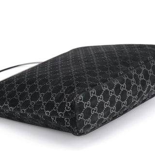 Gucci 1997 GG Suede Metal Handle Tote Bag