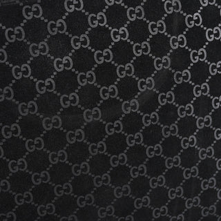 Gucci 1997 GG Suede Metal Handle Tote Bag