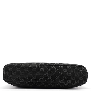 Gucci 1997 GG Suede Metal Handle Tote Bag