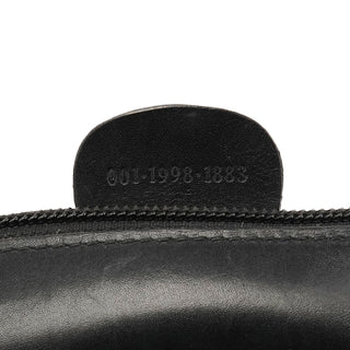Gucci 1998 Black Leather Bamboo Shoulder Bag