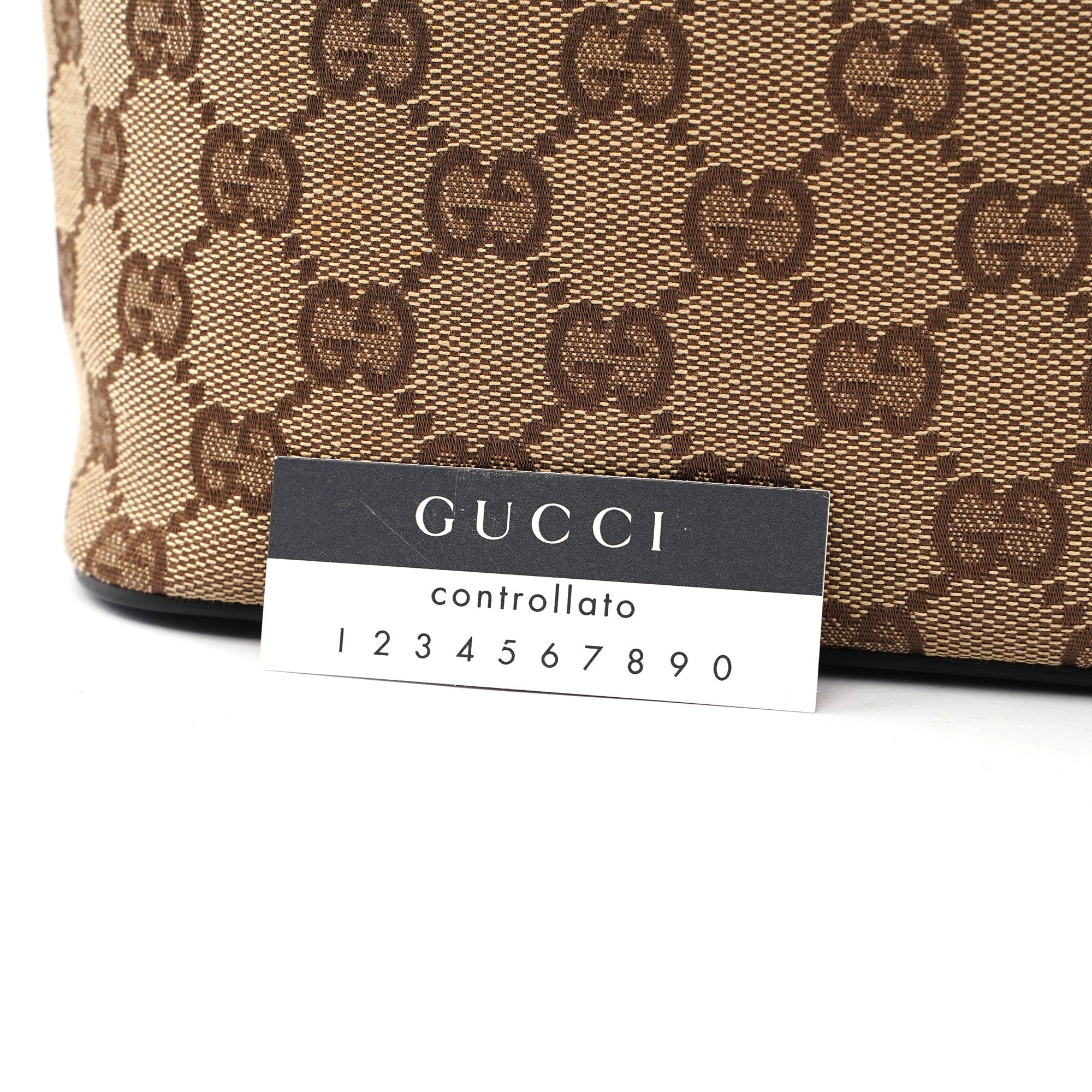 Gucci 1999 Beige GG Ring Bag