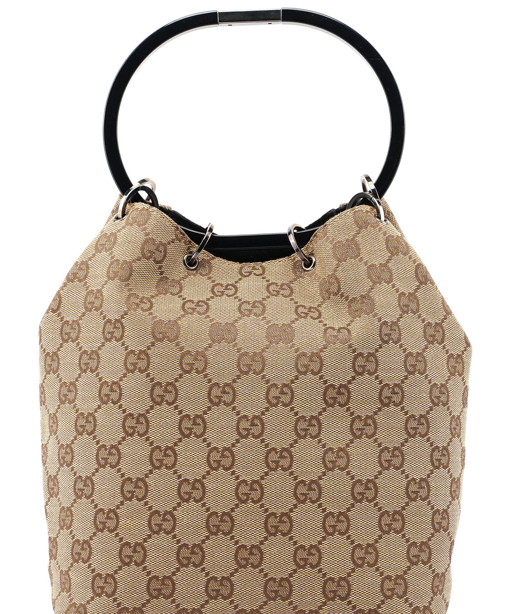Gucci 1999 Beige GG Ring Bag