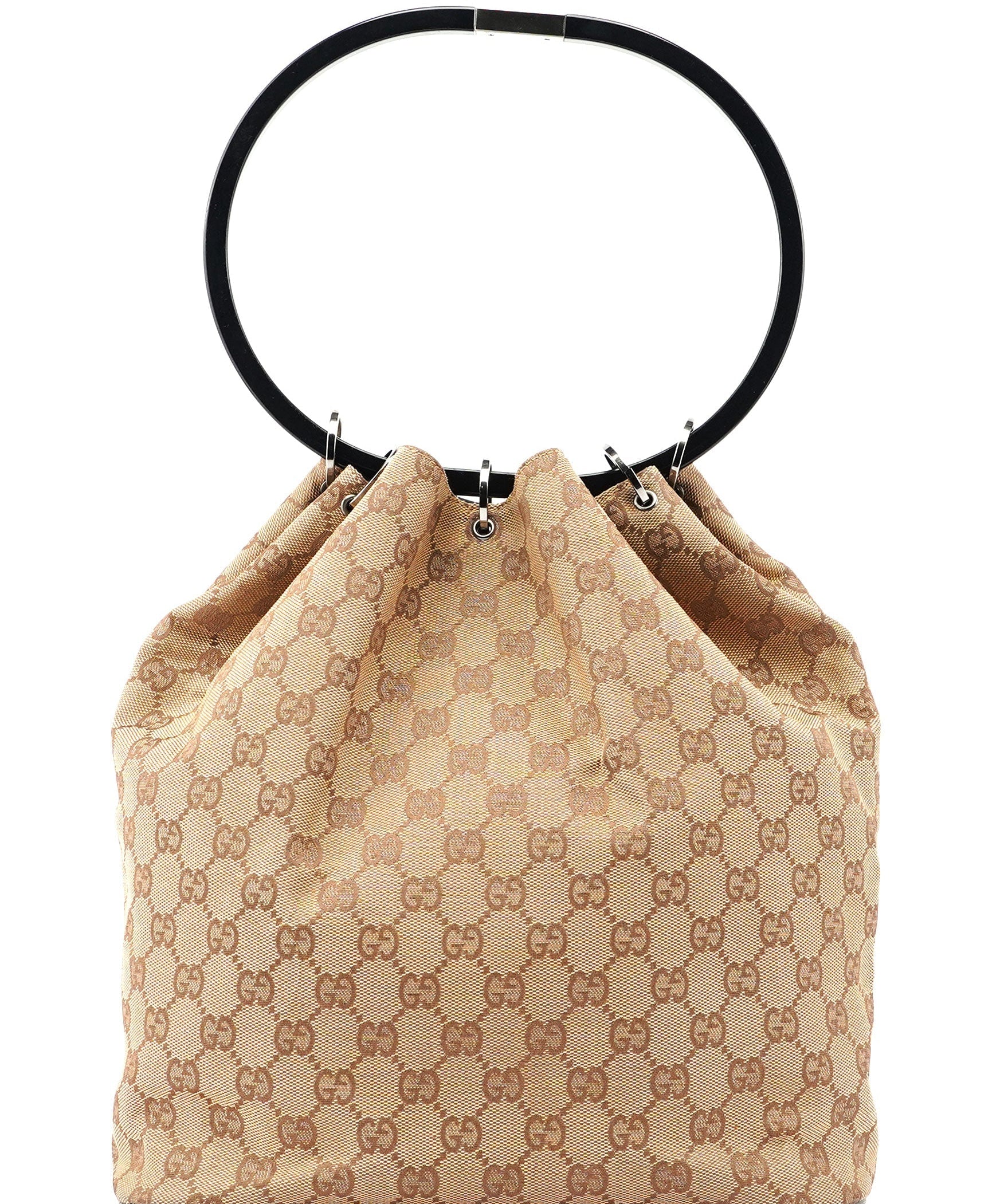 Gucci 1999 Beige GG Ring Bag
