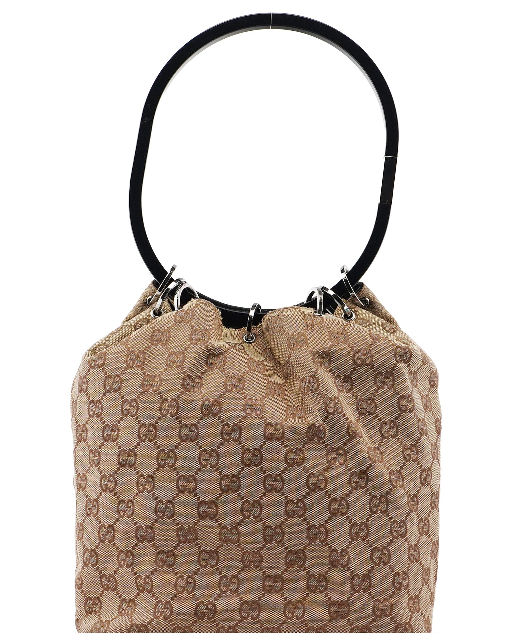 Gucci 1999 Beige GG Ring Bag