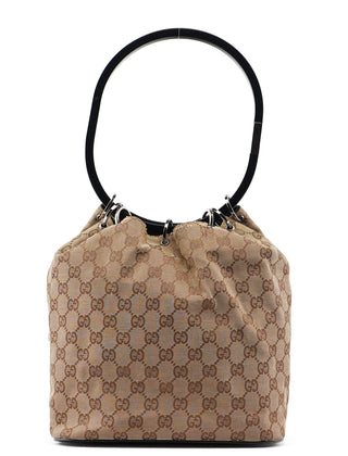 Gucci 1999 Beige GG Ring Bag