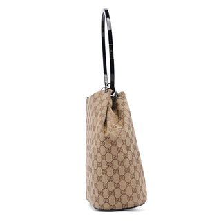 Gucci 1999 Beige GG Ring Shoulder Bag