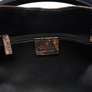 Gucci 1999 Beige Lizard Leather Loop Shoulder Bag