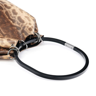 Gucci 1999 Beige Lizard Leather Loop Shoulder Bag