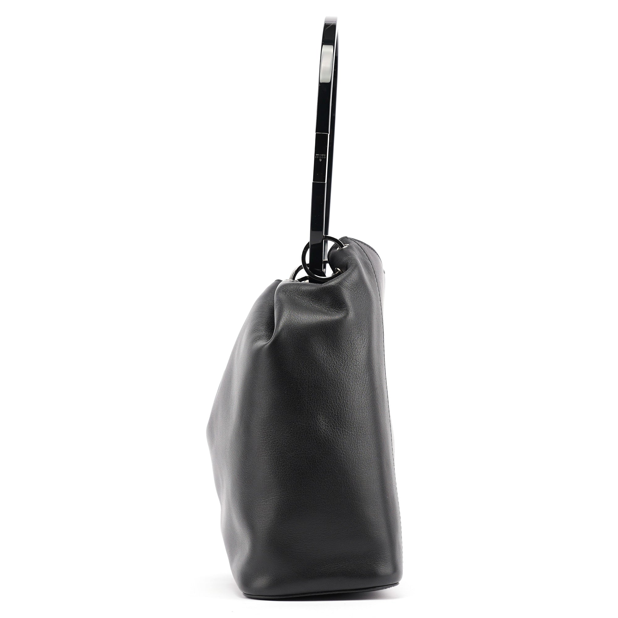Gucci 1999 Black Calfskin Loop Shoulder Bag