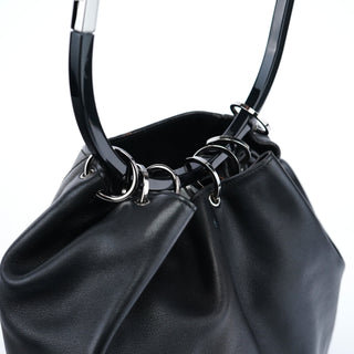 Gucci 1999 Black Calfskin Loop Shoulder Bag