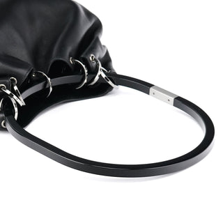 Gucci 1999 Black Calfskin Loop Shoulder Bag