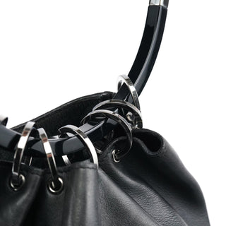 Gucci 1999 Black Calfskin Loop Shoulder Bag