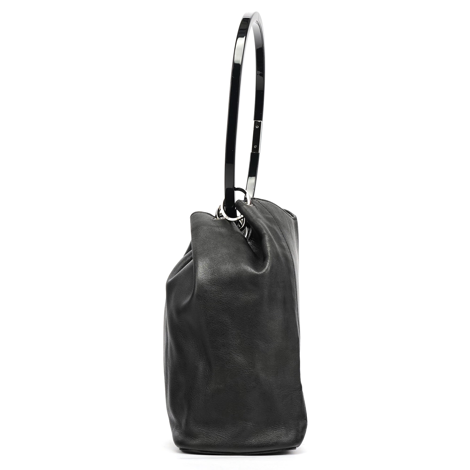 Gucci 1999 Sac porté épaule Loop en cuir de veau noir