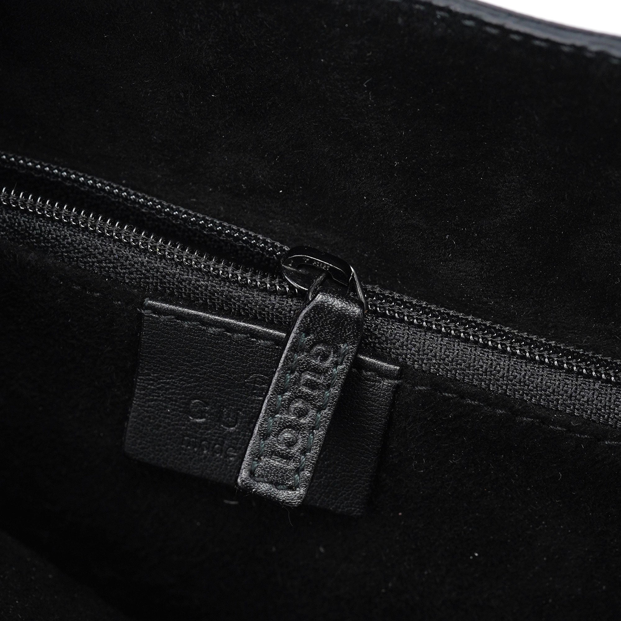 Gucci 1999 Sac Ring en cuir de veau noir