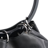 Gucci 1999 Black Calfskin Ring Bag