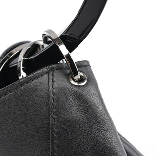 Gucci 1999 Black Calfskin Ring Bag