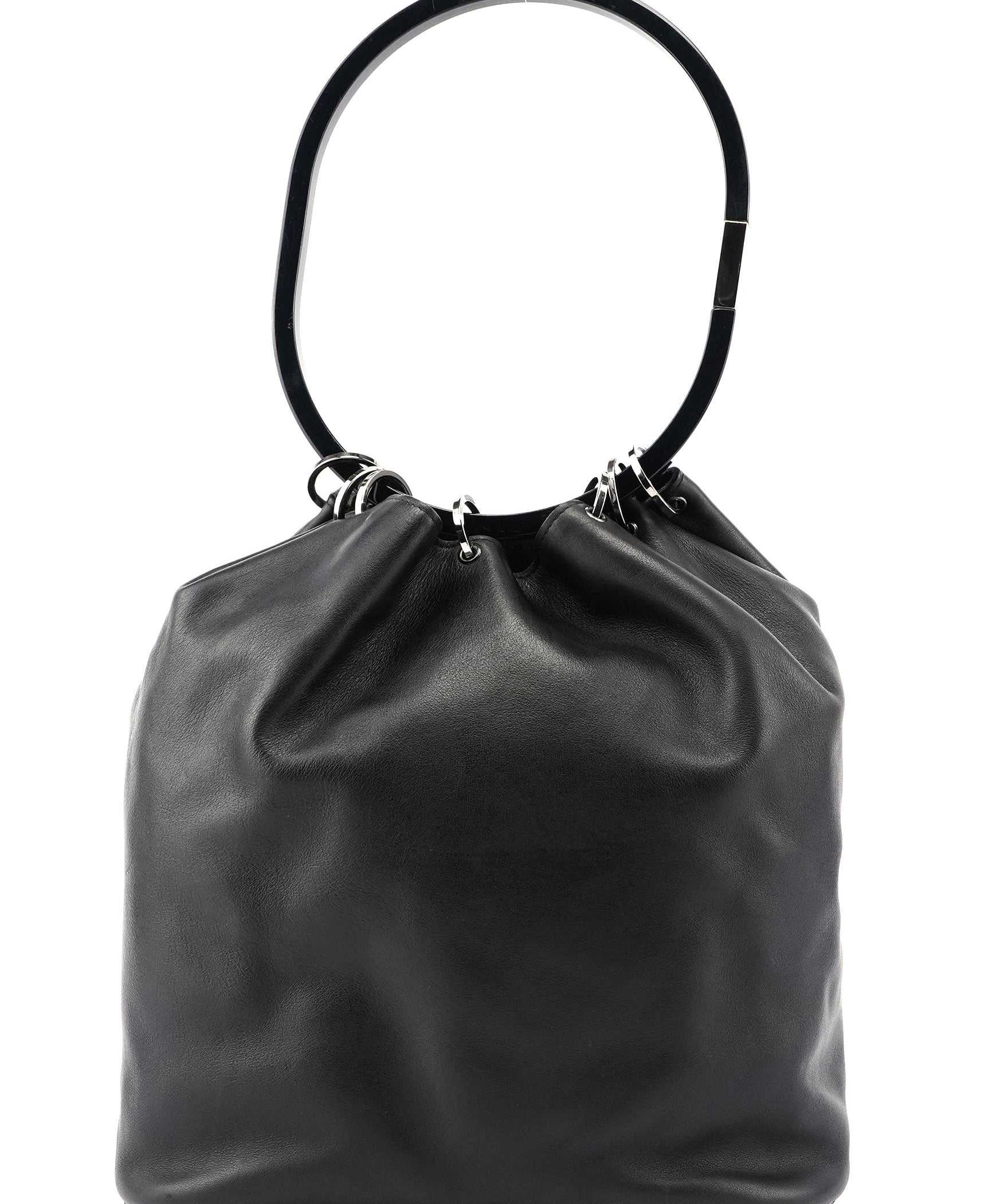 Gucci 1999 Black Calfskin Ring Bag