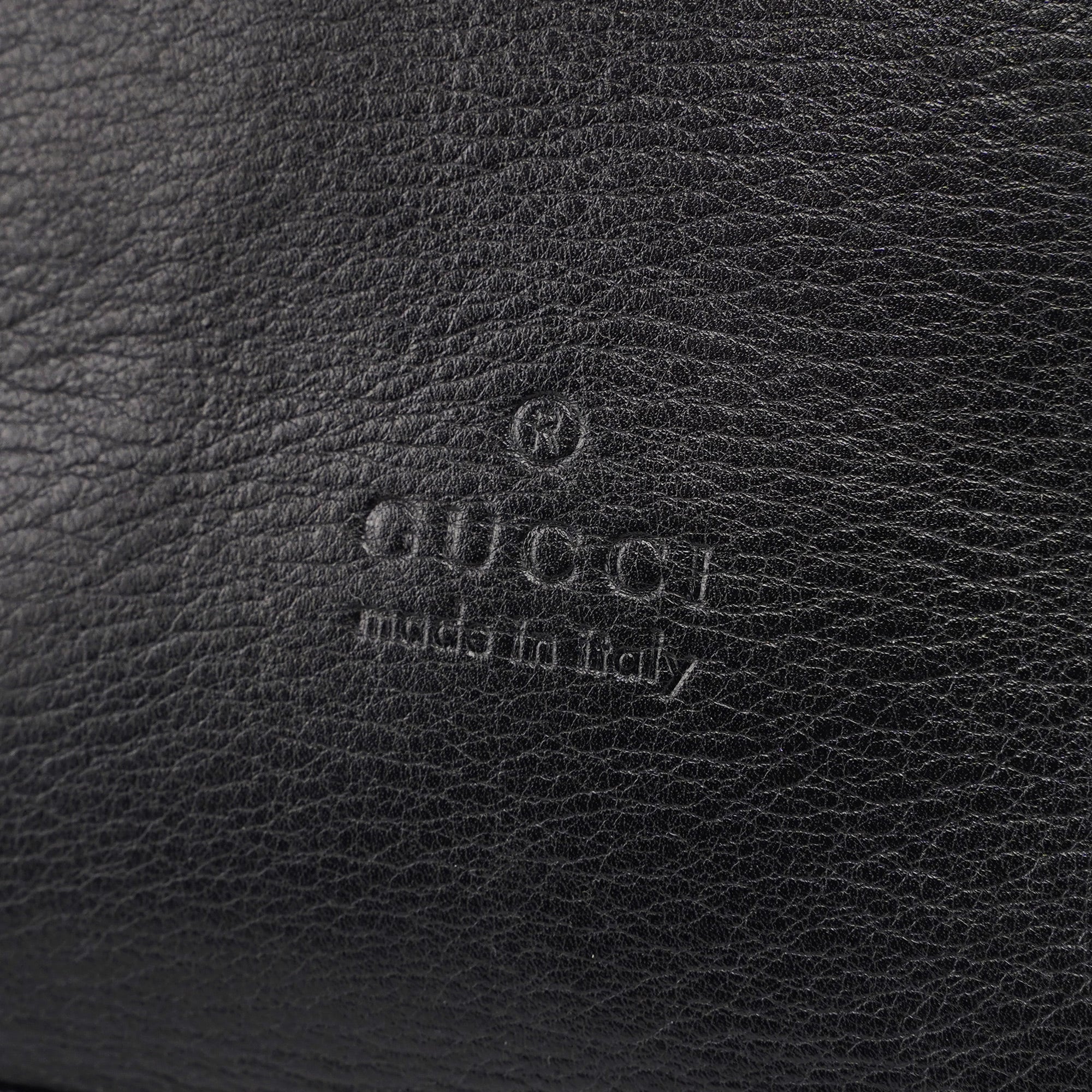 Gucci 1999 Black Calfskin Ring Bag