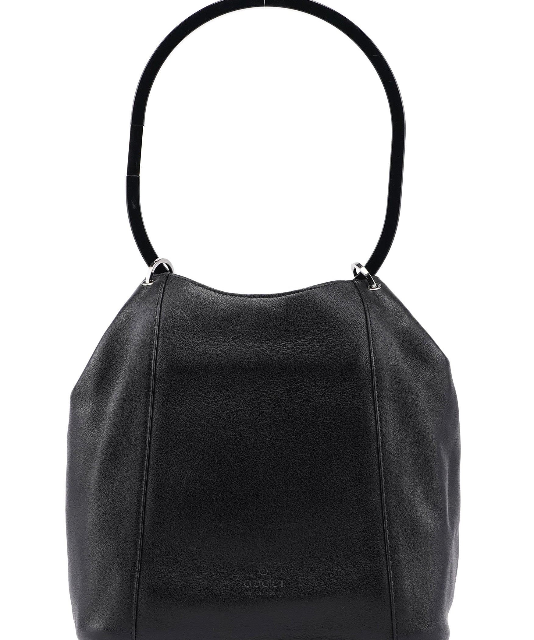 Gucci 1999 Black Calfskin Ring Bag